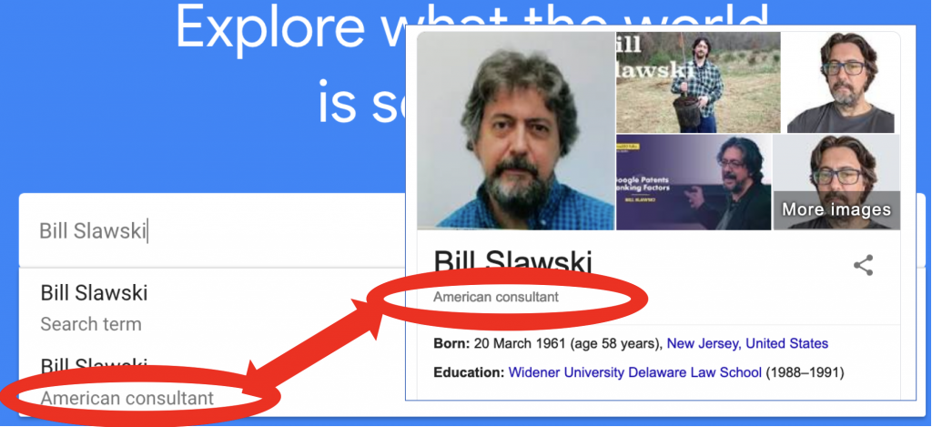 Bill Slawski; America consultant